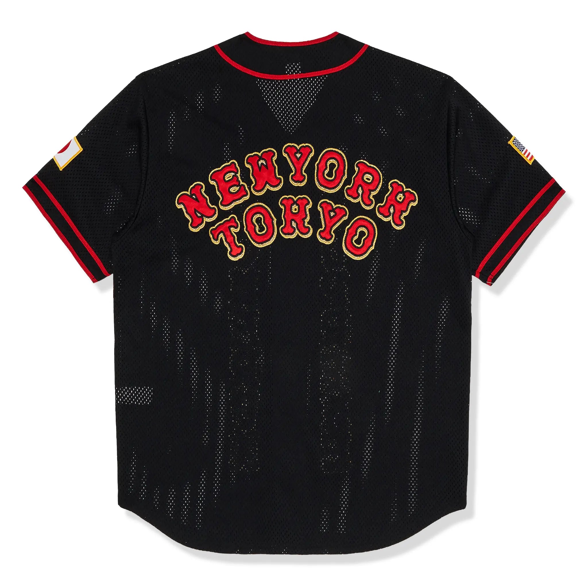 Back View of Supreme Homerun Black Baseball Jersey SS25KN70-BLACK